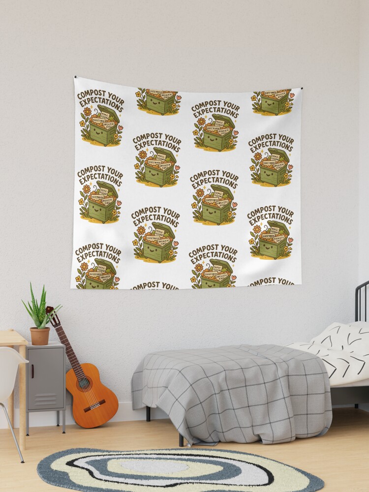 Thumbnail 1 of 3, Tapestry, Compost Your Expectations designed and sold by SnugBugz.