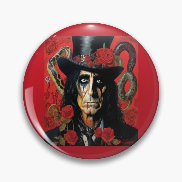 Item preview, "Intense Portrait of Alice Cooper: Theatrical Dark-Rock Icon" designed and sold by Artisticanvas.