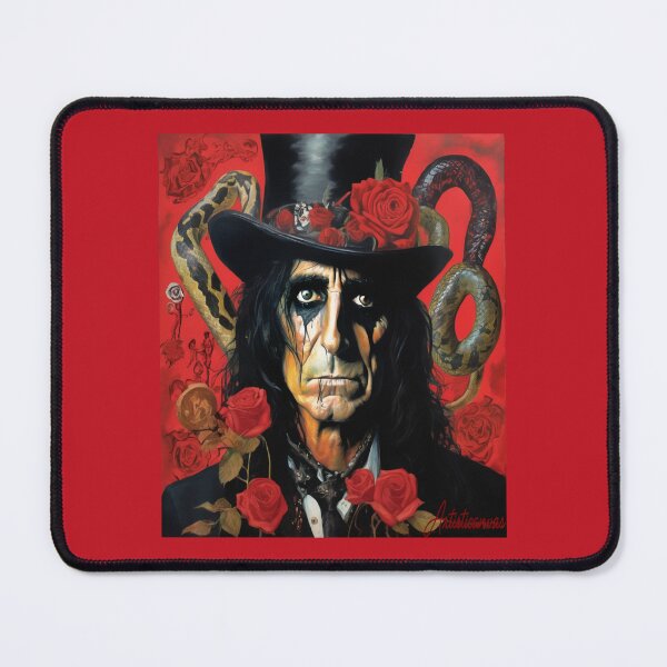 Item preview, "Intense Portrait of Alice Cooper: Theatrical Dark-Rock Icon" designed and sold by Artisticanvas.