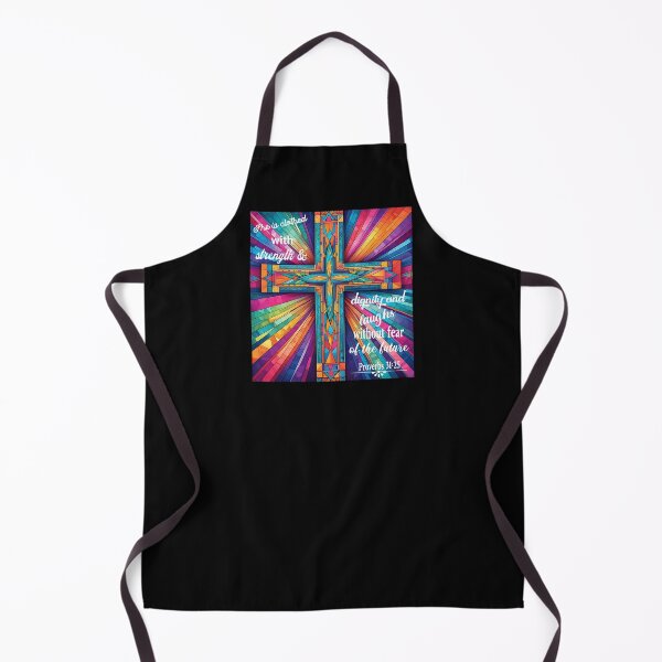 Item preview, Colorful Cross with Proverbs 31:25 scripture designed and sold by Thankful Designs.