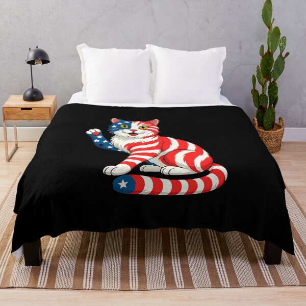 Item preview, American Flag Cat USA Patriotic 4th of July Gift designed and sold by facegm.