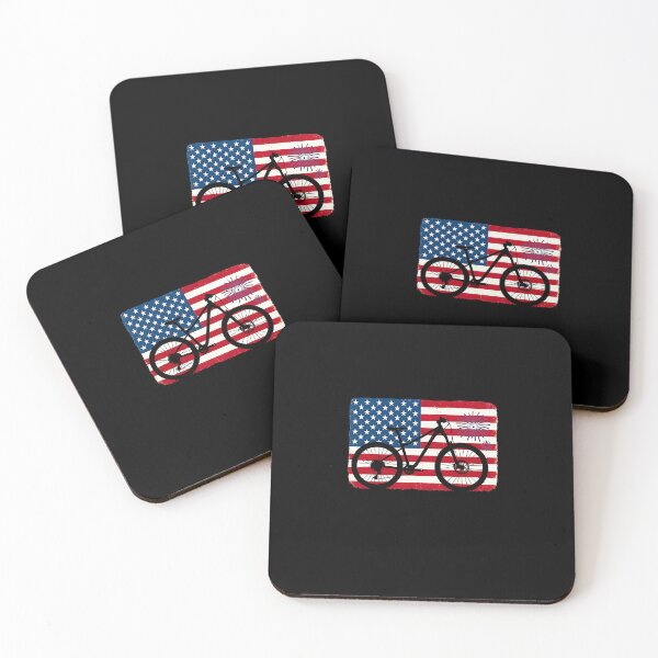 Item preview, American Flag Mountain Biking Patriotic USA Trail MTB designed and sold by facegm.