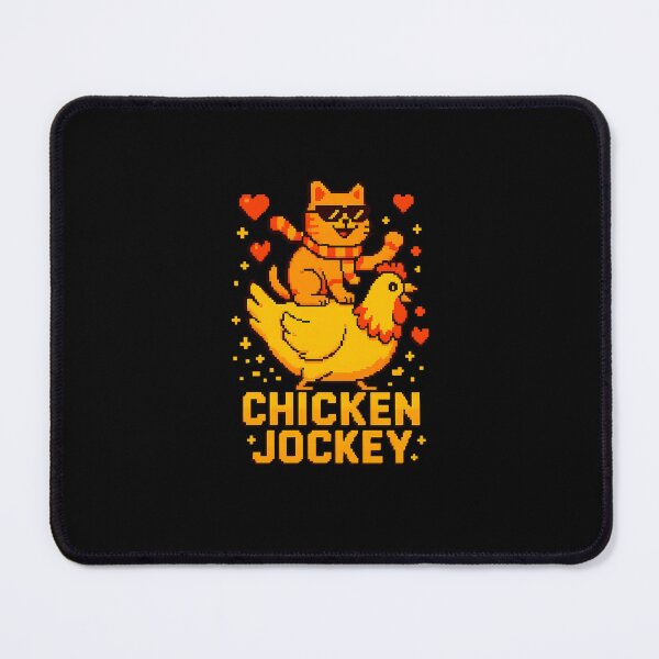 Item preview, Chicken Jockey Cute Cat Riding Pixel Art Gamer Meme designed and sold by facegm.
