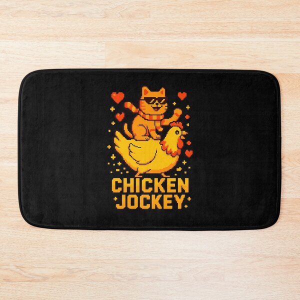 Item preview, Chicken Jockey Cute Cat Riding Pixel Art Gamer Meme designed and sold by facegm.