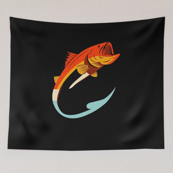 Item preview, Cool Minimal Fish Hook Art for Fishing Enthusiasts designed and sold by facegm.