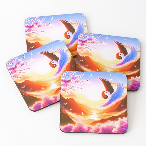 Item preview, Harmonious Flapping: Yin-Yang in Harmony with Sunrise designed and sold by Fantabulous.