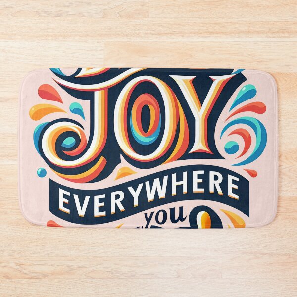 Item preview, Bring Joy Everywhere You Go, typography designed and sold by maxmaj.