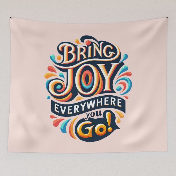 Item preview, Bring Joy Everywhere You Go, typography designed and sold by maxmaj.
