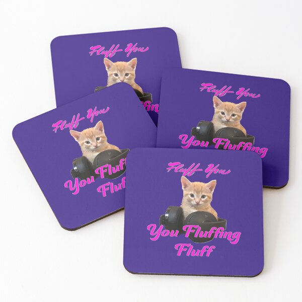 Item preview, Fluff You – Chaotic Kitten in Purple designed and sold by aadventures.