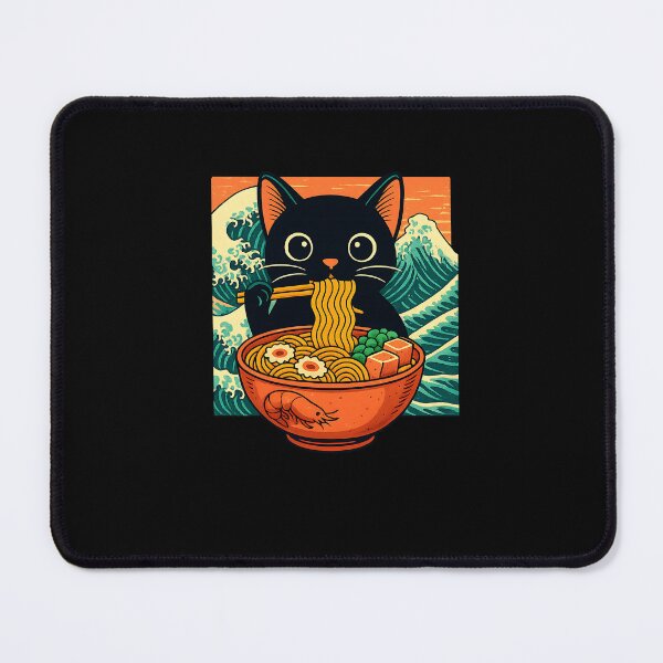 Item preview, Funny Cat Ramen Graphic Art Japanese Kawaii Anime Cat Meme designed and sold by diyoor.