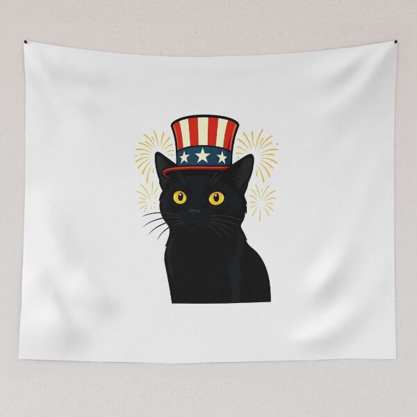 Item preview, Funny Cat Selfie 4th of July Red Poppy For Dad Mom Cat Lover designed and sold by diyoor.