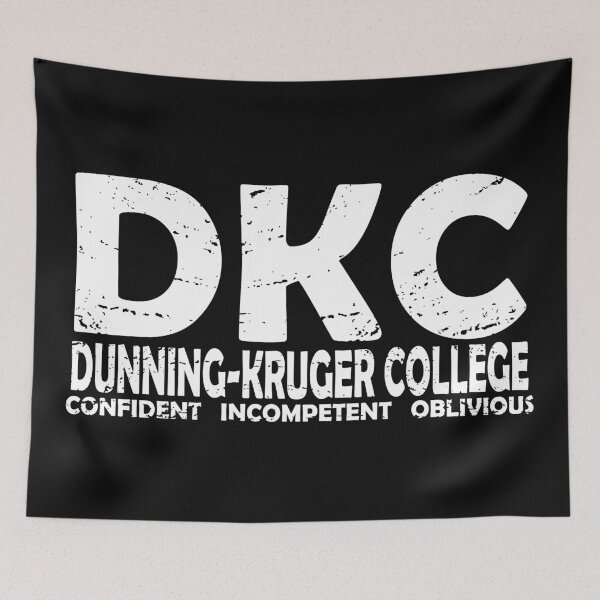 Item preview, Dunning-Kruger effect College. Cognitive bias. designed and sold by jdtees.