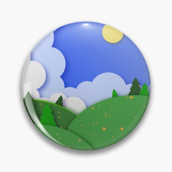 Item preview, Landscape of a glade in paper cut style designed and sold by Medlena.