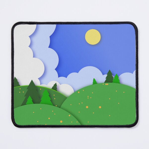 Item preview, Landscape of a glade in paper cut style designed and sold by Medlena.