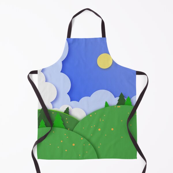 Item preview, Landscape of a glade in paper cut style designed and sold by Medlena.