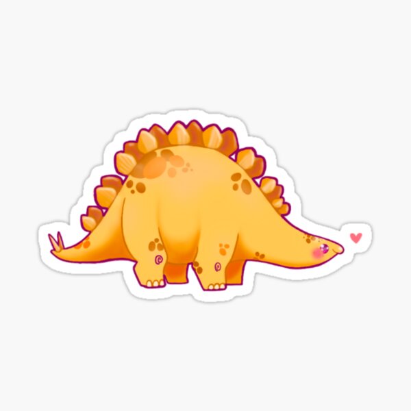 Aperçu de l'œuvre Stégosaure mignon créée et vendue par VraptorDoodles.