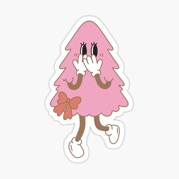Item preview, Pink Cartoon Christmas Tree  designed and sold by TheFullFantasy.