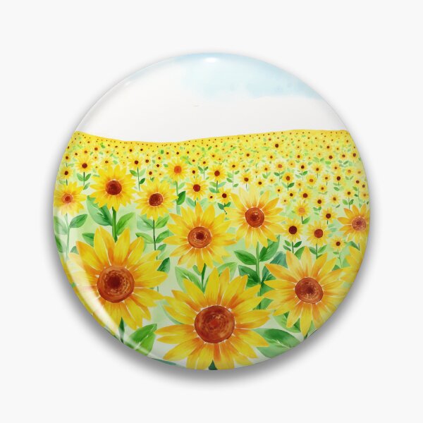 Item preview, Sunflower Field Watercolor designed and sold by Magnolia Valley Art.