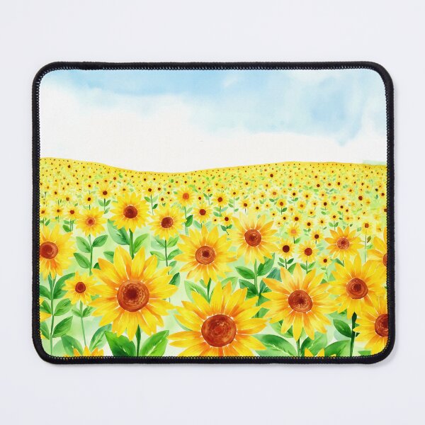 Item preview, Sunflower Field Watercolor designed and sold by Magnolia Valley Art.