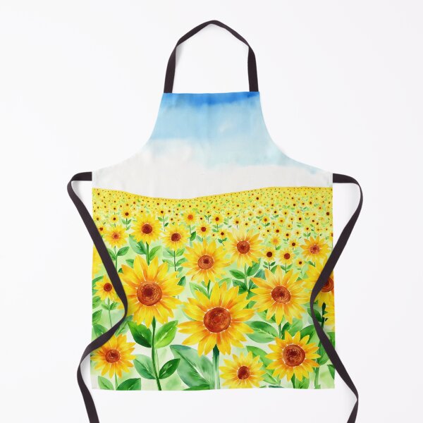 Item preview, Sunflower Field Watercolor designed and sold by Magnolia Valley Art.