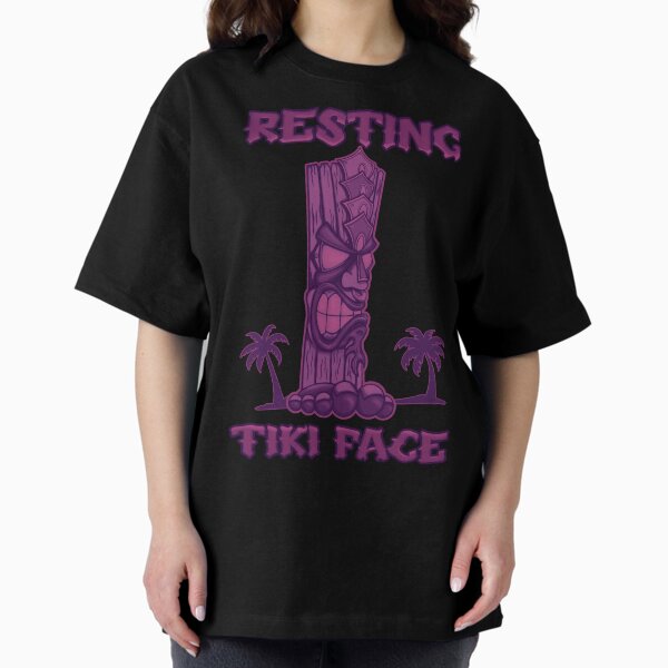 Item preview, Resting Tiki Face (Purple) designed and sold by CiniDee Designs.