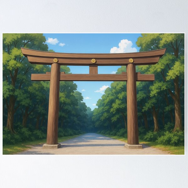 Item preview, Torii Gate of Meiji Jingu Shrine designed and sold by Takeda-art.