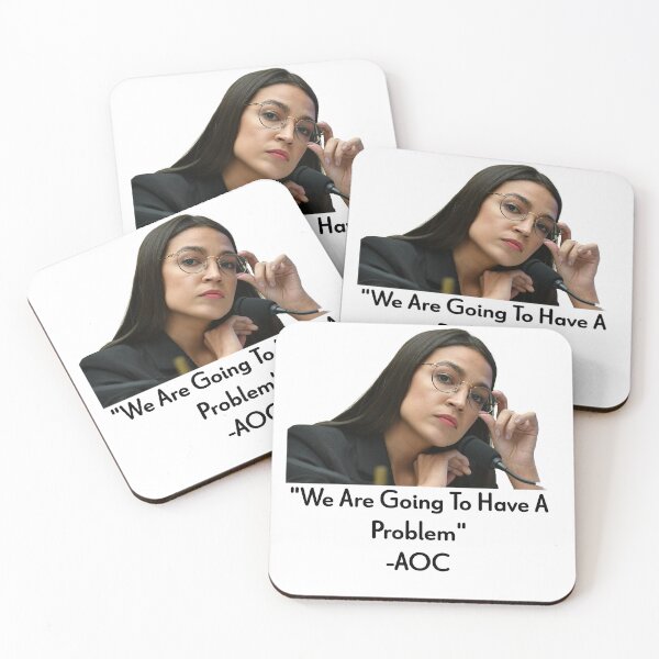 Item preview, AOC “We Are Going To Have A Problem” Sticker – Political Feminist Clapback Laptop Decal designed and sold by BadLlamaDesigns.