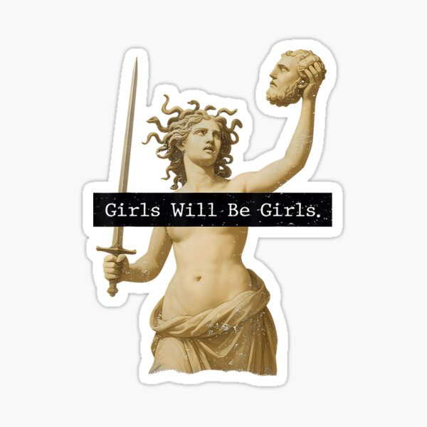 Item preview, Girl Will Be Girls Medusa Feminism Retro Feminist designed and sold by OctoQuirks.
