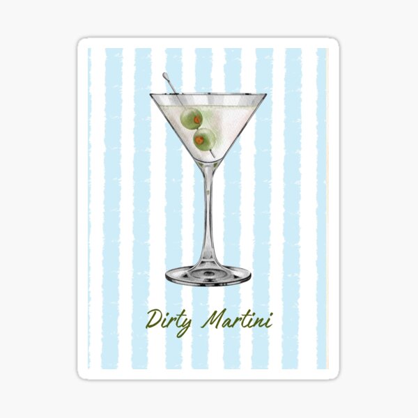 Vista previa del artículo con la obra «Martini sucio», diseñado y vendido por ambie's creations.