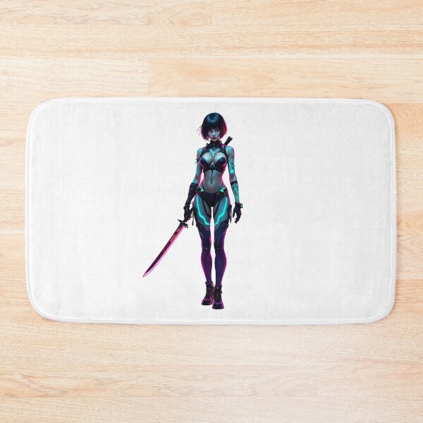 Item preview, Cyberpunk Sword Girl | Futuristic Anime Assassin designed and sold by NovaProArt.