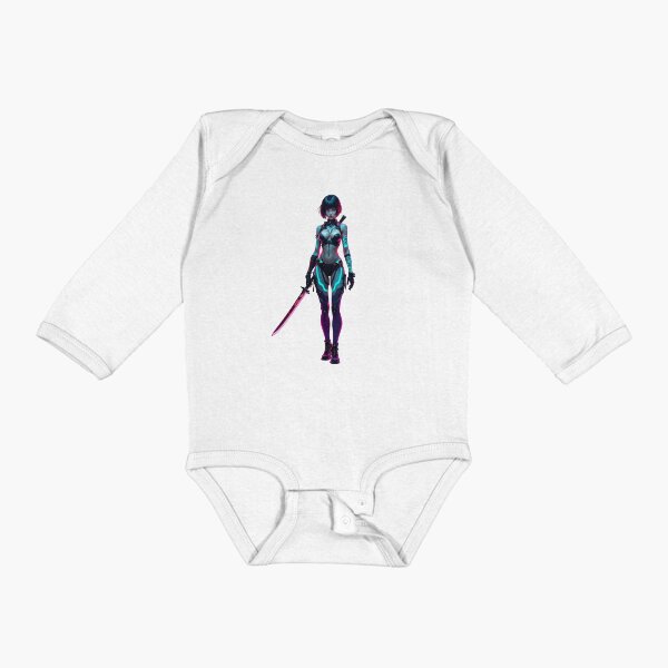 Item preview, Cyberpunk Sword Girl | Futuristic Anime Assassin designed and sold by NovaProArt.