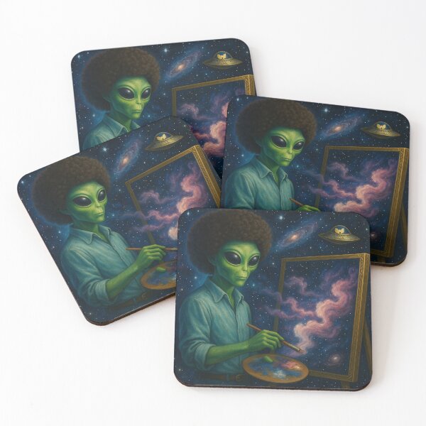 Item preview, Happy Lil Alien Artist designed and sold by Abducted Treasures.