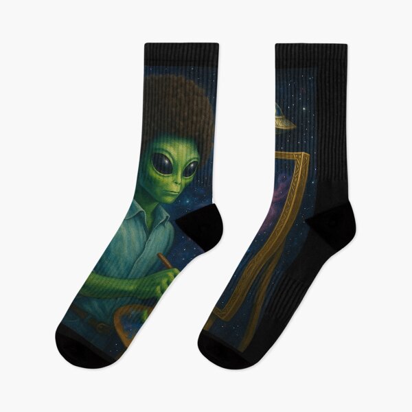 Item preview, Happy Lil Alien Artist designed and sold by Abducted Treasures.