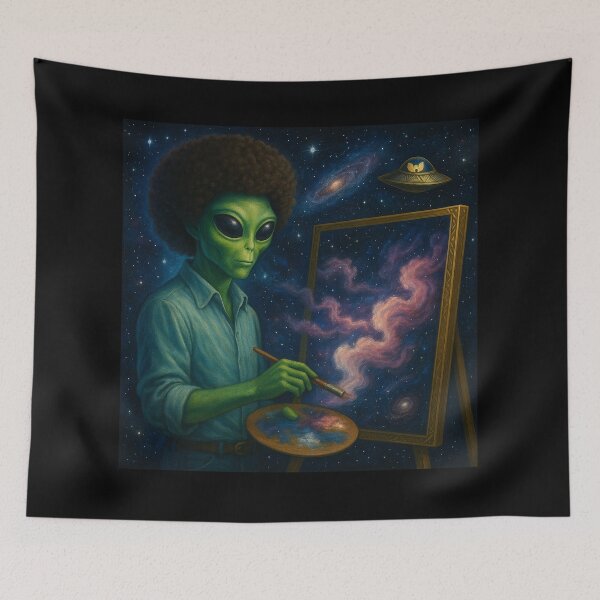 Item preview, Happy Lil Alien Artist designed and sold by Abducted Treasures.