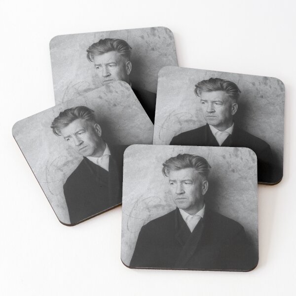 Item preview, David Lynch Black and White Portrait – Surrealist Director Art Print designed and sold by TheTwinPeaks.