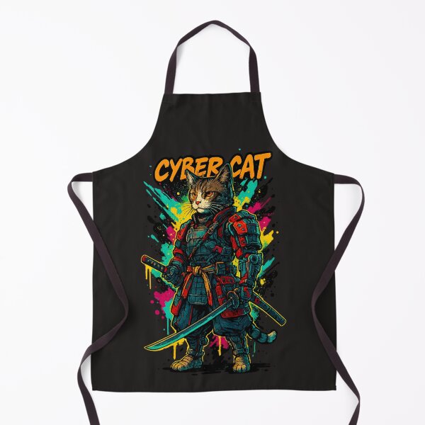 Item preview, Cyber Cat: Neon Samurai Warrior designed and sold by Thaivi Design.