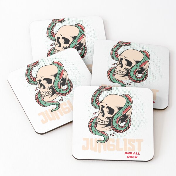 Item preview, junglist drum n bass festival dj skull snake dance music  designed and sold by Ravermonkey.