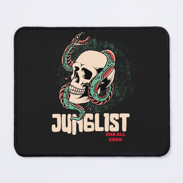 Artikelvorschau, Junglist Drum n Bass Festival DJ Totenkopf Schlange Tanzmusik entworfen und verkauft von Ravermonkey.
