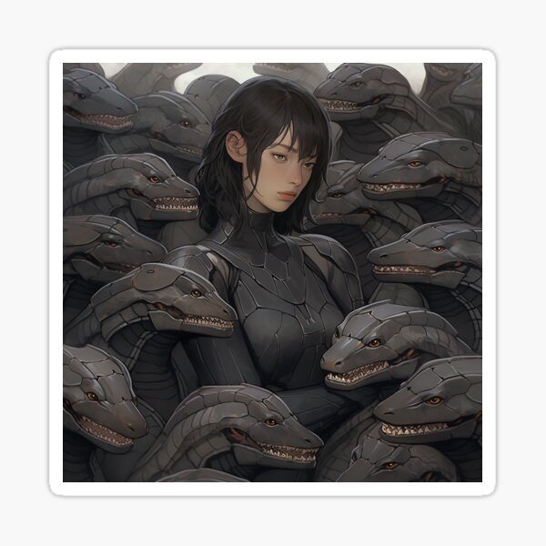 Item preview, Stoic Warrior Surrounded by Serpent Drones designed and sold by bubblegoth.