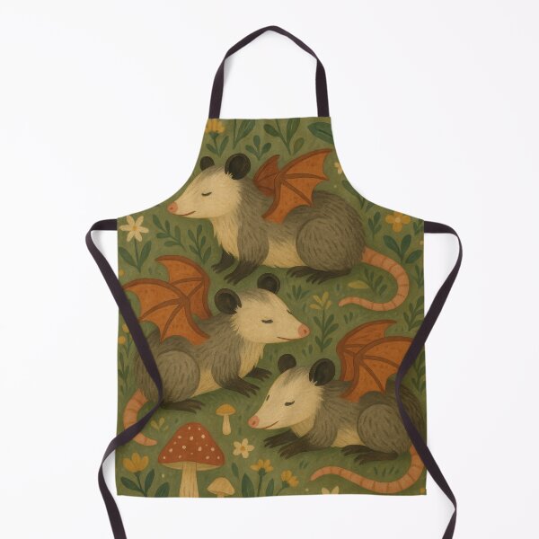 Item preview, Dragon Possums with Mushrooms and Plants designed and sold by TeaandKittensCo.