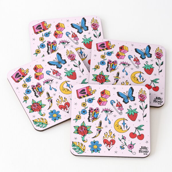 Item preview, Bright Colorful Ignorant Tattoo Flash designed and sold by Jilly Rose Ink.