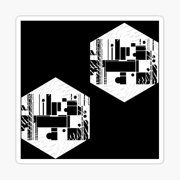 Item preview, Hexagon with Shapes Inside designed and sold by Brooklyn Hearty.