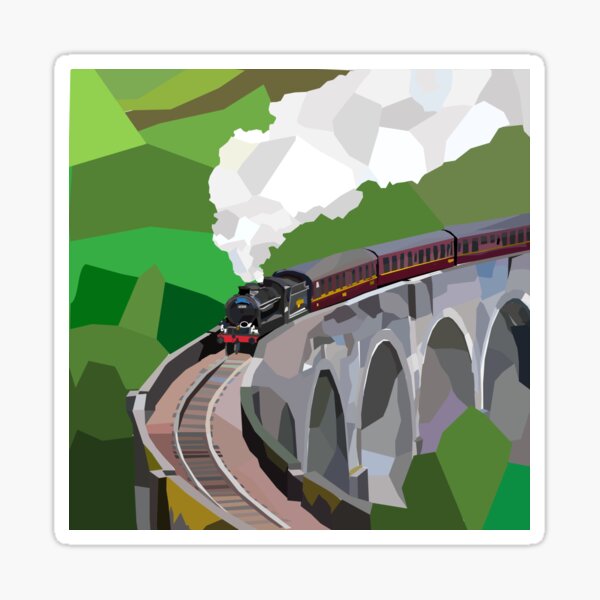 Jacobite Steam Train on the Glenfinnan Viaduct - Chris Corish Sticker
