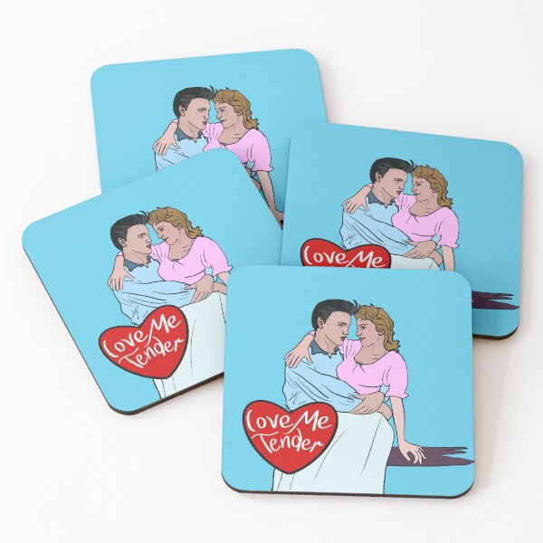 Item preview, Love Me Tender ELVIS Music AQUA BLUE Background designed and sold by MonicaArtist.