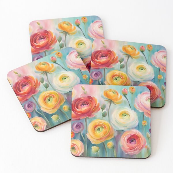 Item preview, Springtime Garden Ranunculus Buttercups Flowers designed and sold by Glimmersmith.
