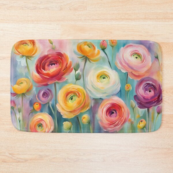 Item preview, Springtime Garden Ranunculus Buttercups Flowers designed and sold by Glimmersmith.