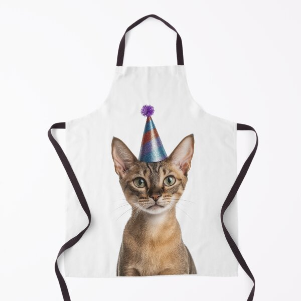 Artikelvorschau, Süße Orientalische Kurzhaarkatze mit Partyhut Geburtstagsfeier entworfen und verkauft von LazyOwlStore.