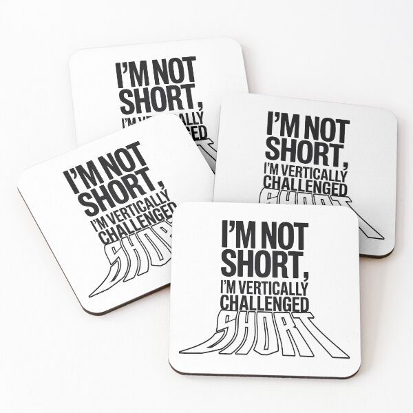 Item preview, Quirky Slogan, im not short im vertically challenged designed and sold by graphic-genie.