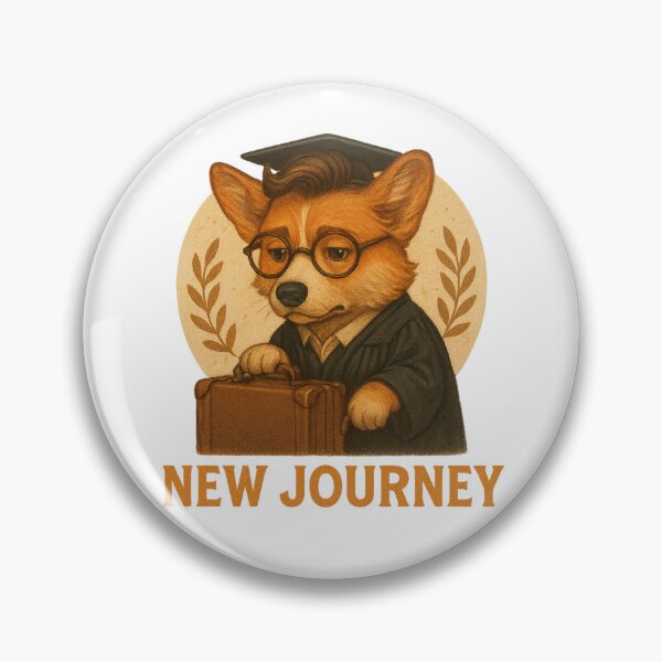 Item preview, New Journey Corgi – Graduation Gift for Class of 2025 designed and sold by 奇0904.
