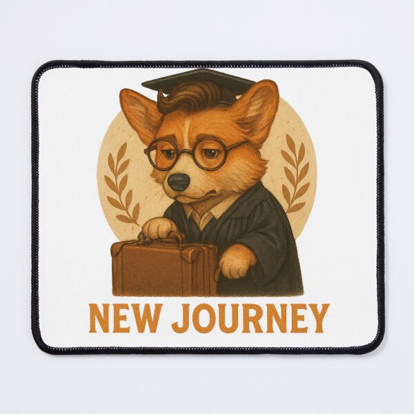 Item preview, New Journey Corgi – Graduation Gift for Class of 2025 designed and sold by 奇0904.